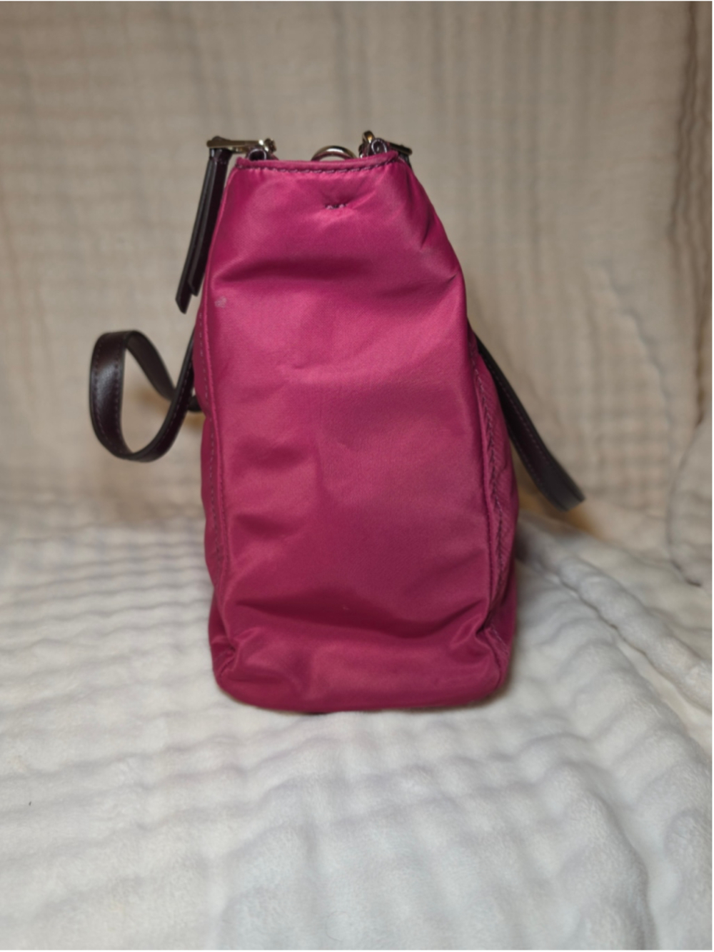 Kate Spade Nylon Shoulder Bag with optional Crossbody Strap
Burgundy and Black - Picture 7 of 12